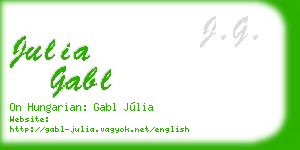 julia gabl business card
